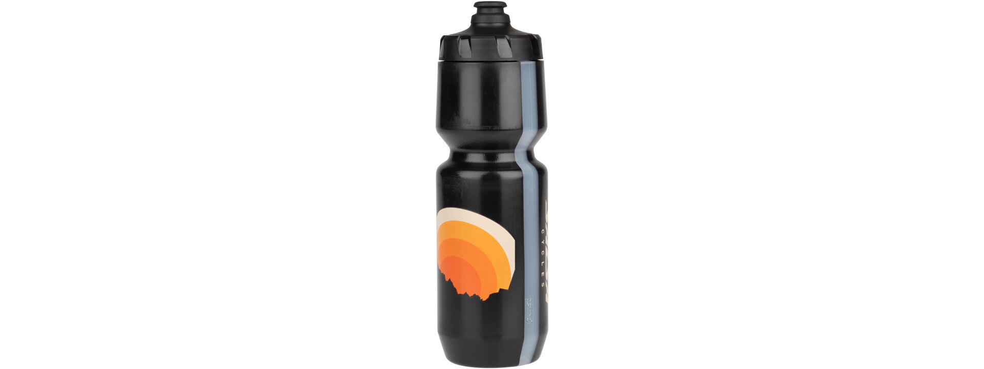 Black Logo Water Bottle  Orange and Black Purist Waterbottle