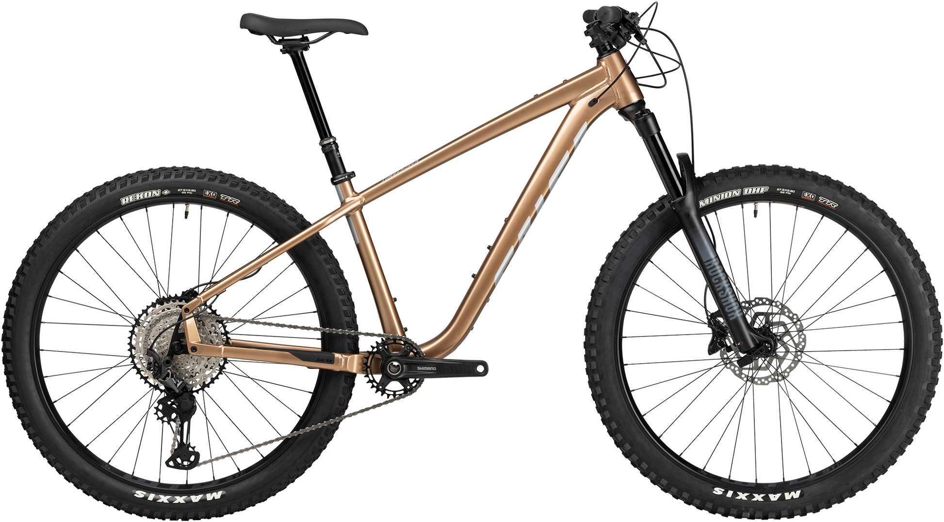 Salsa Timberjack XT 27.5 copper mountain bike side view on white background