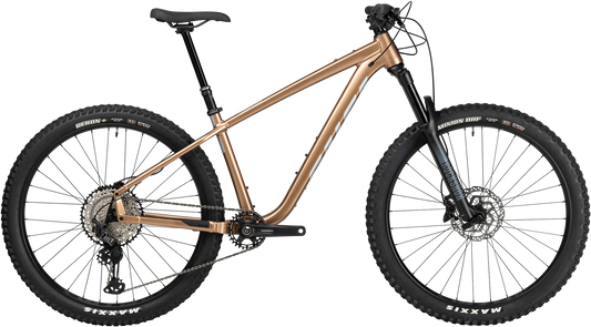 Salsa Timberjack XT 27.5 copper mountain bike side view on white background