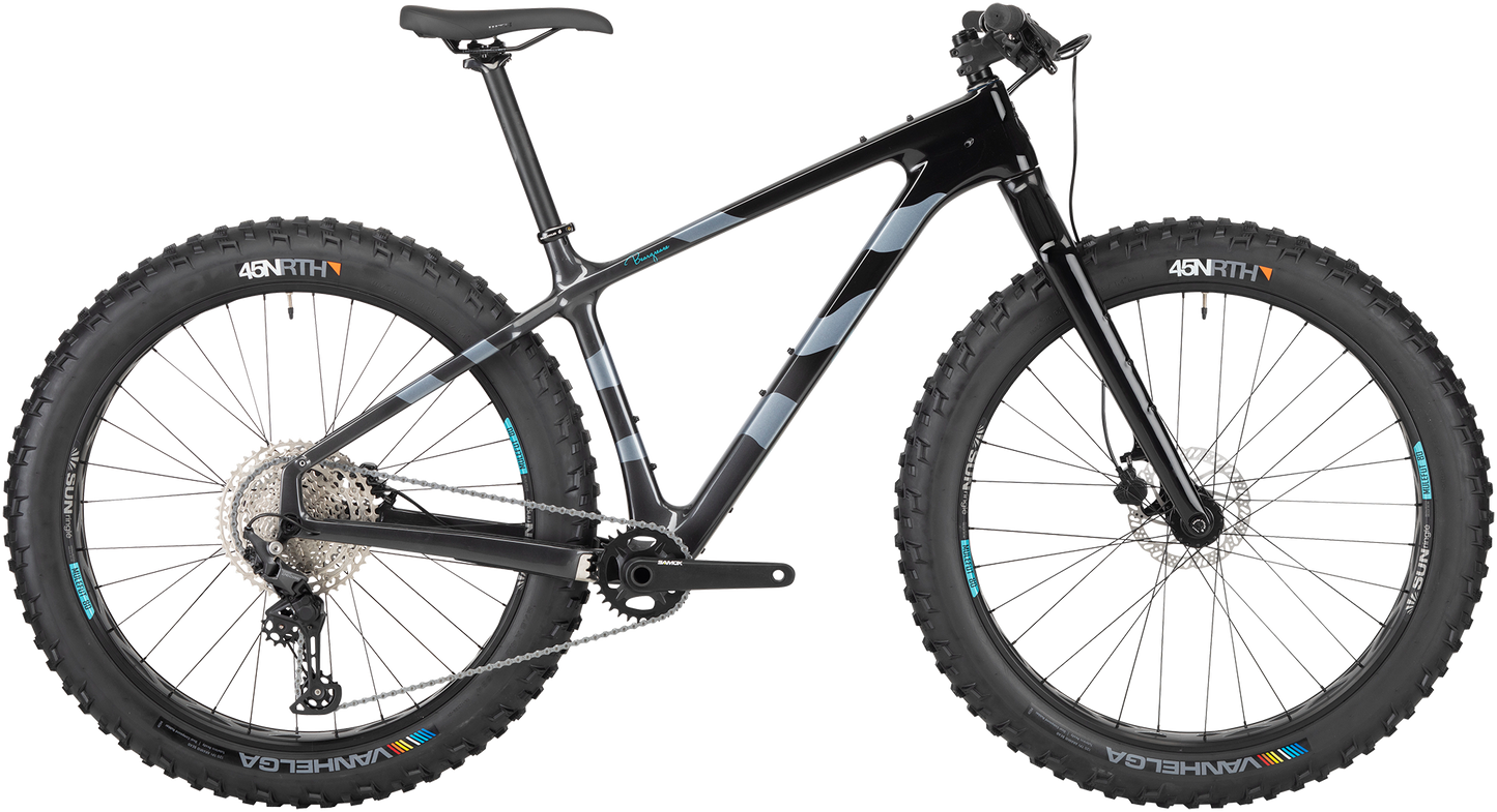 Salsa Beargrease C Deore 11 fat bike black fade side view on white background