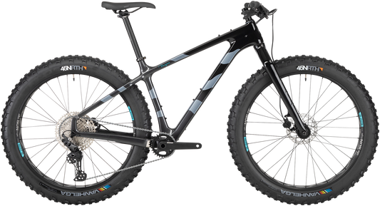 Salsa Beargrease C Deore 11 fat bike black fade side view on white background