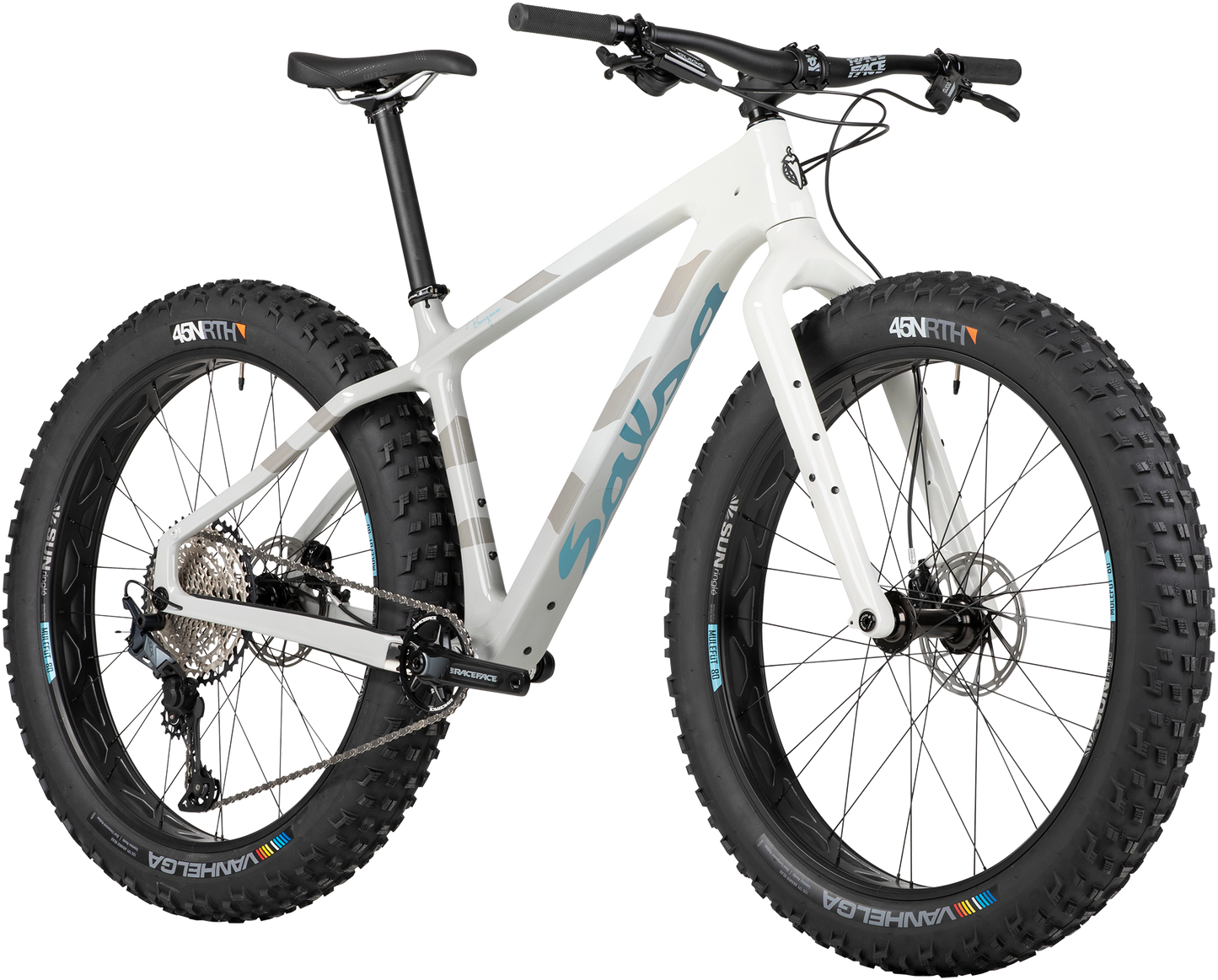 Salsa Beargrease C SLX fat bike gray fade front three-quarter view on white background