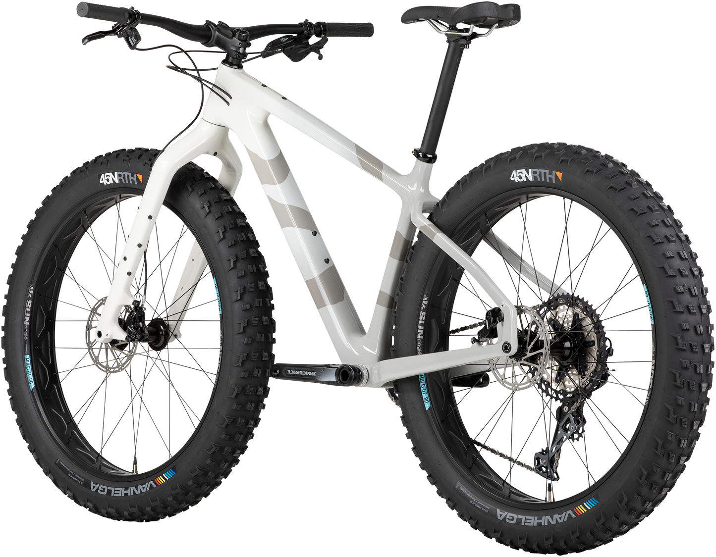 Salsa Beargrease C SLX fat bike gray fade rear three-quarter view on white background