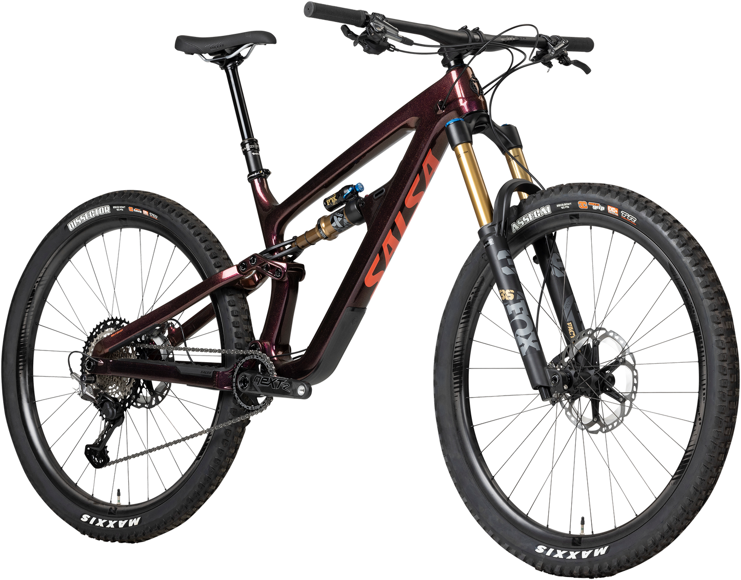 Salsa Blackthorn C XTR bike dark red BK5580 front three quarter view on white background