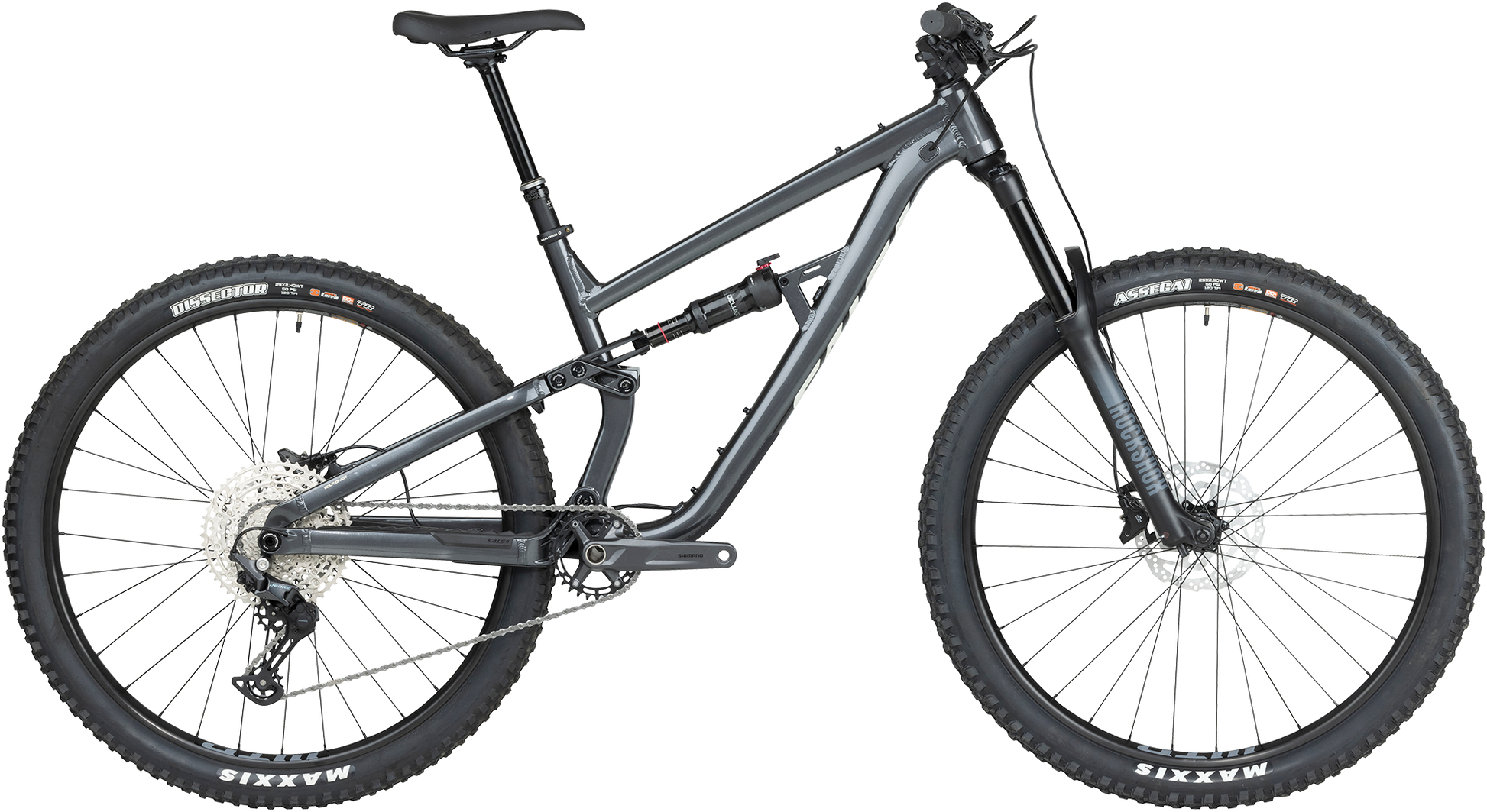 Salsa Blackthorn Deore bike gray BK5564 side view on white background