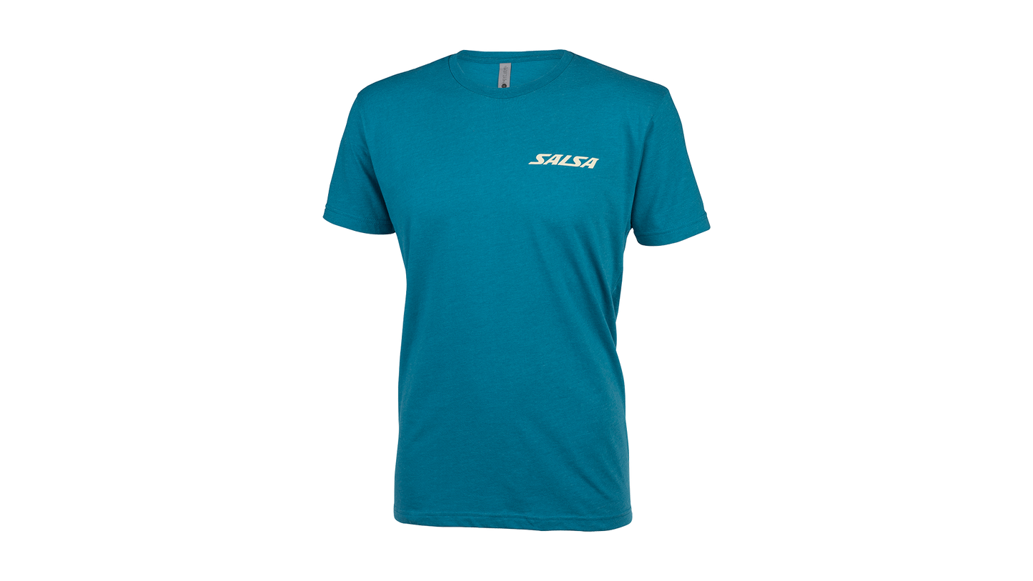 Salsa Campout Men's T-Shirt blue front