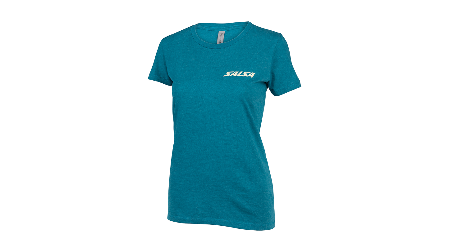 Salsa Campout Women's T-Shirt blue front