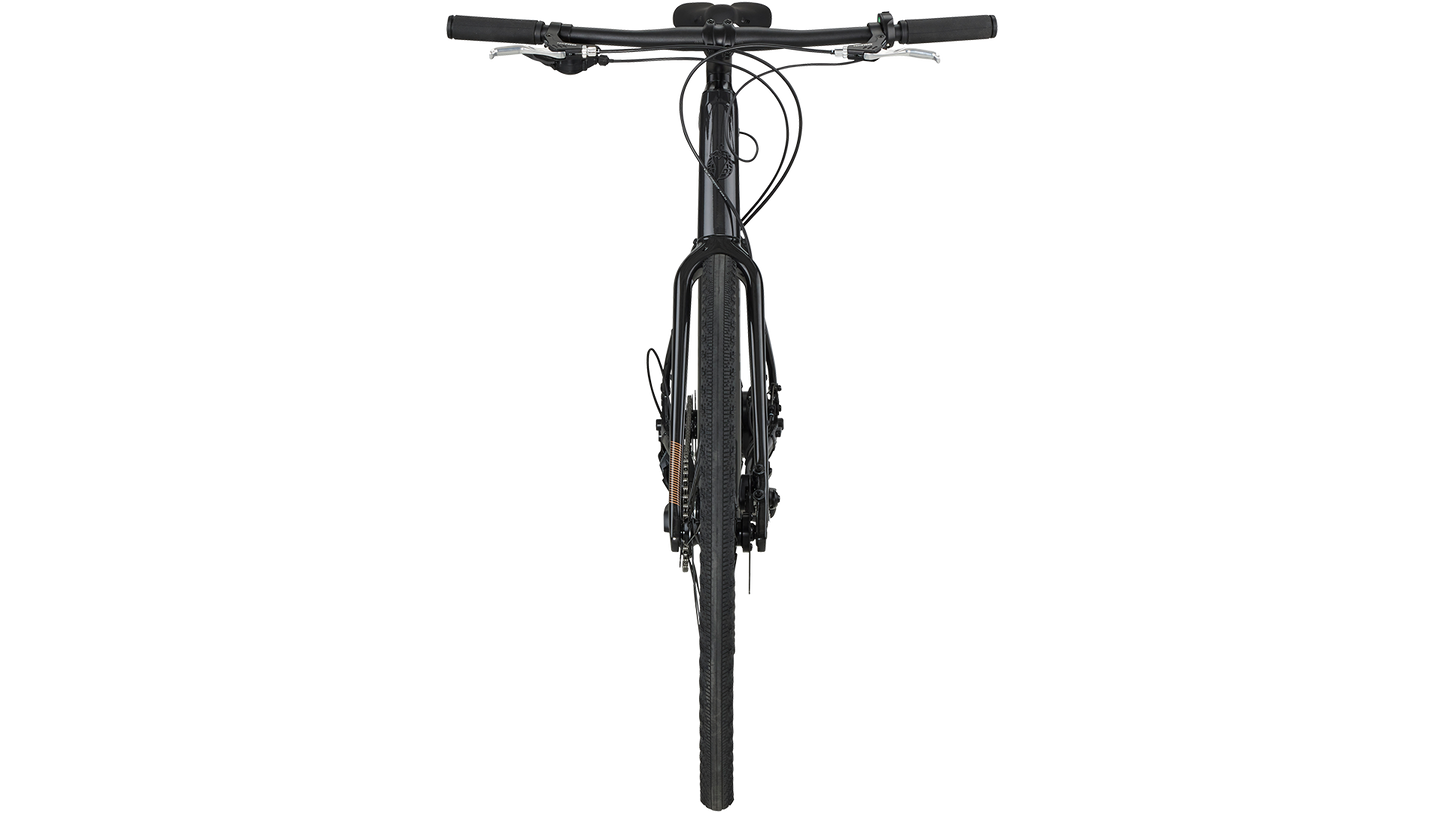 Salsa Confluence Ebike Flat Bar Altus black color front looking view on white background