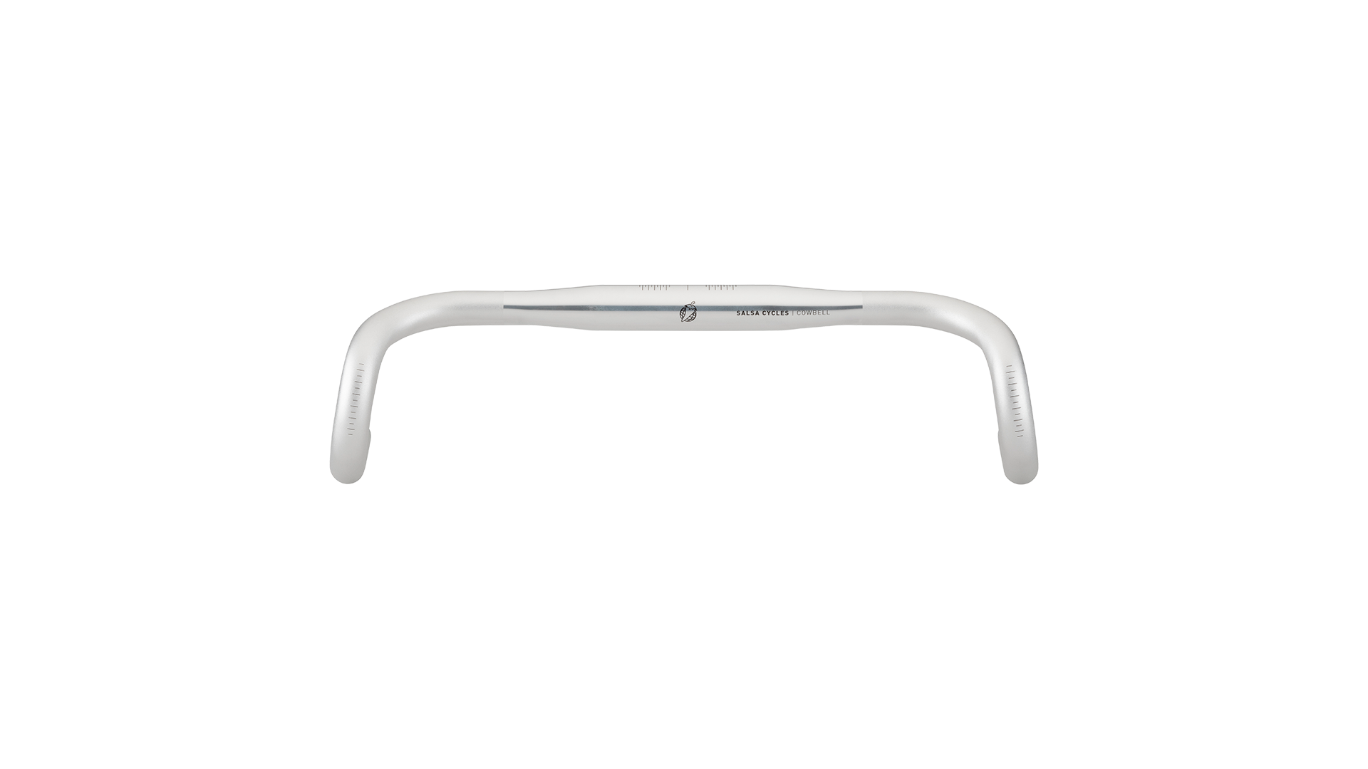 Salsa Cowbell Deluxe drop handlebar silver front view