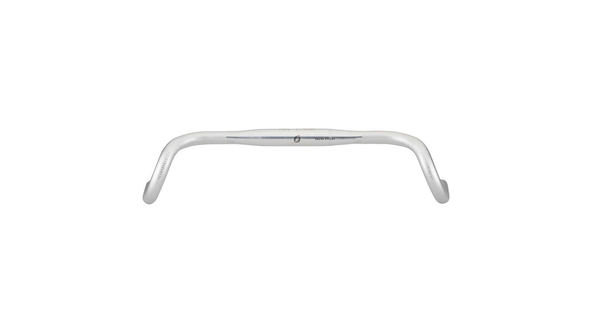 Salsa Cowchipper Deluxe drop handlebar silver front view