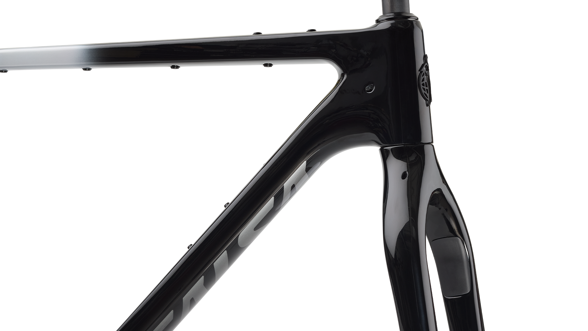 Salsa Cutthroat C Frameset Black front end detail on white background