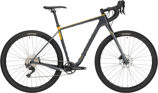 Salsa Cutthroat C GRX 600 1x bike, charcoal color, side view on white background