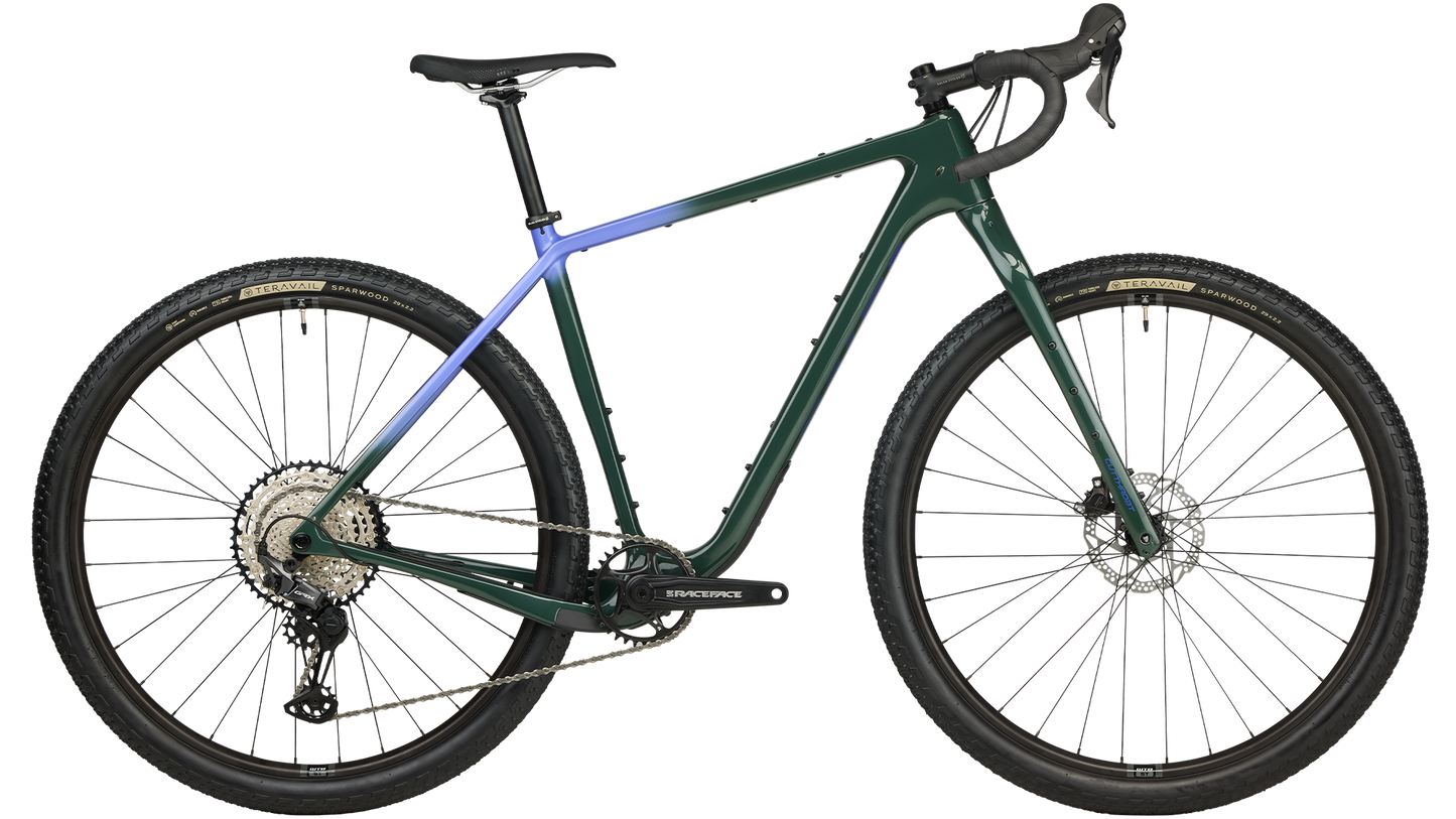 Salsa Cutthroat C GRX 610 bike in Dark Pine color side view