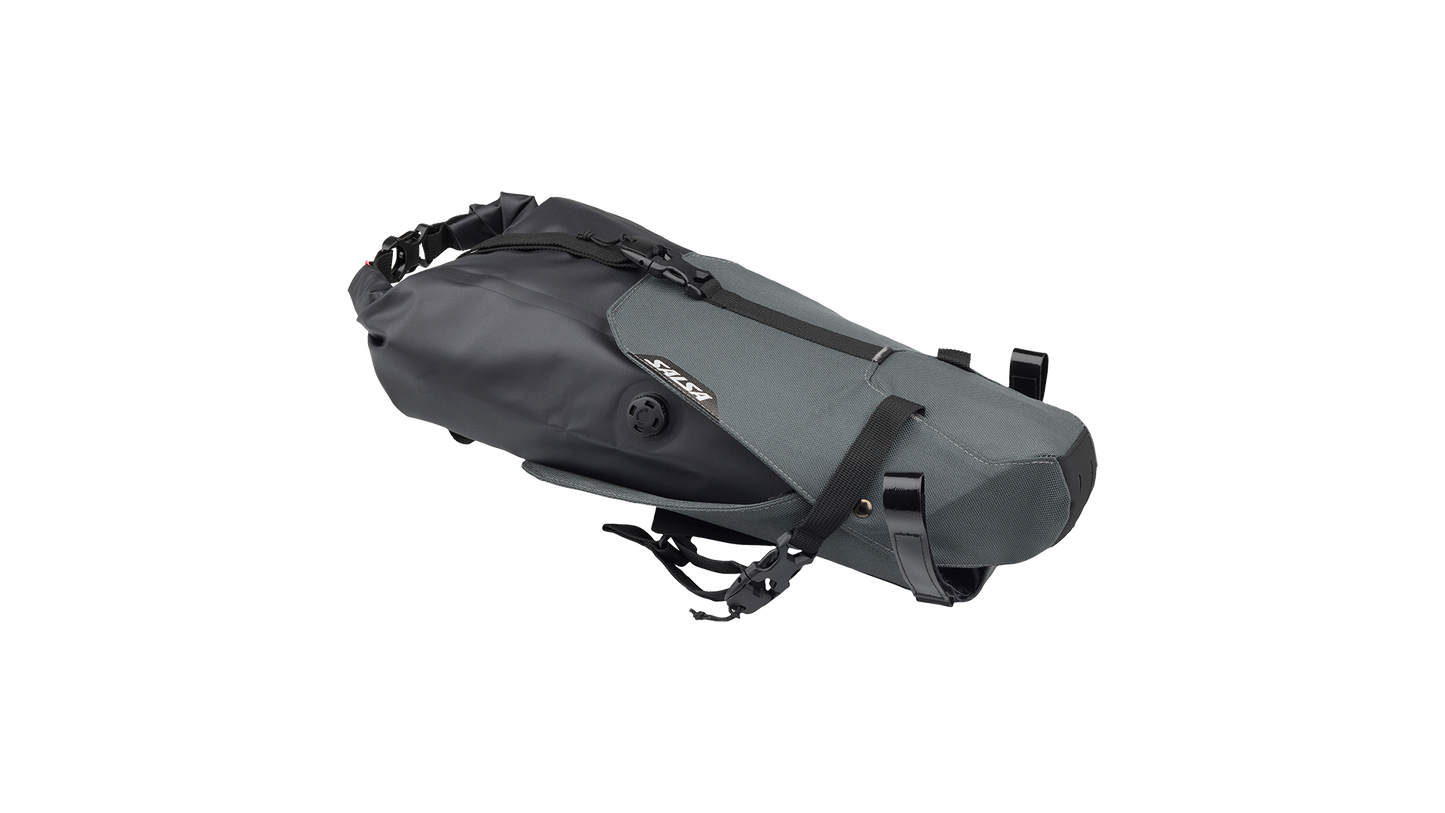 Salsa EXP Saguaro Seat Bag with dry bag closed up