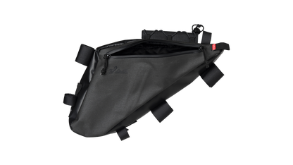 Salsa EXP Series Fat Hardtail Frame Pack 1 side view zipper open