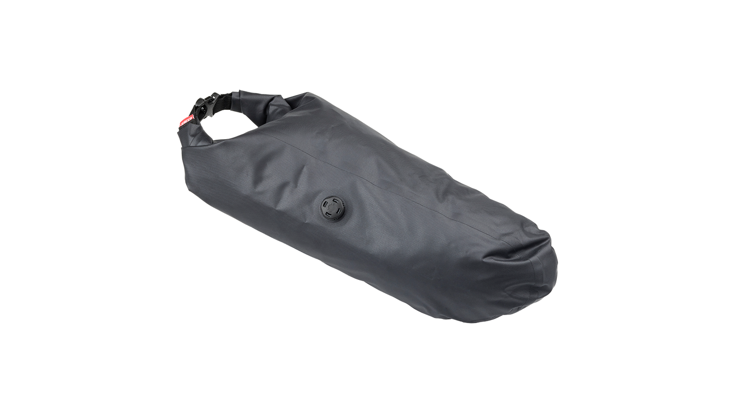 Salsa EXP Series Saguaro Seat Dry Bag Large packed and closed up