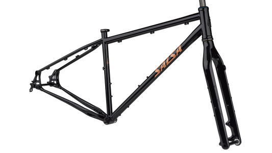 Salsa Fargo steel frameset black on white background