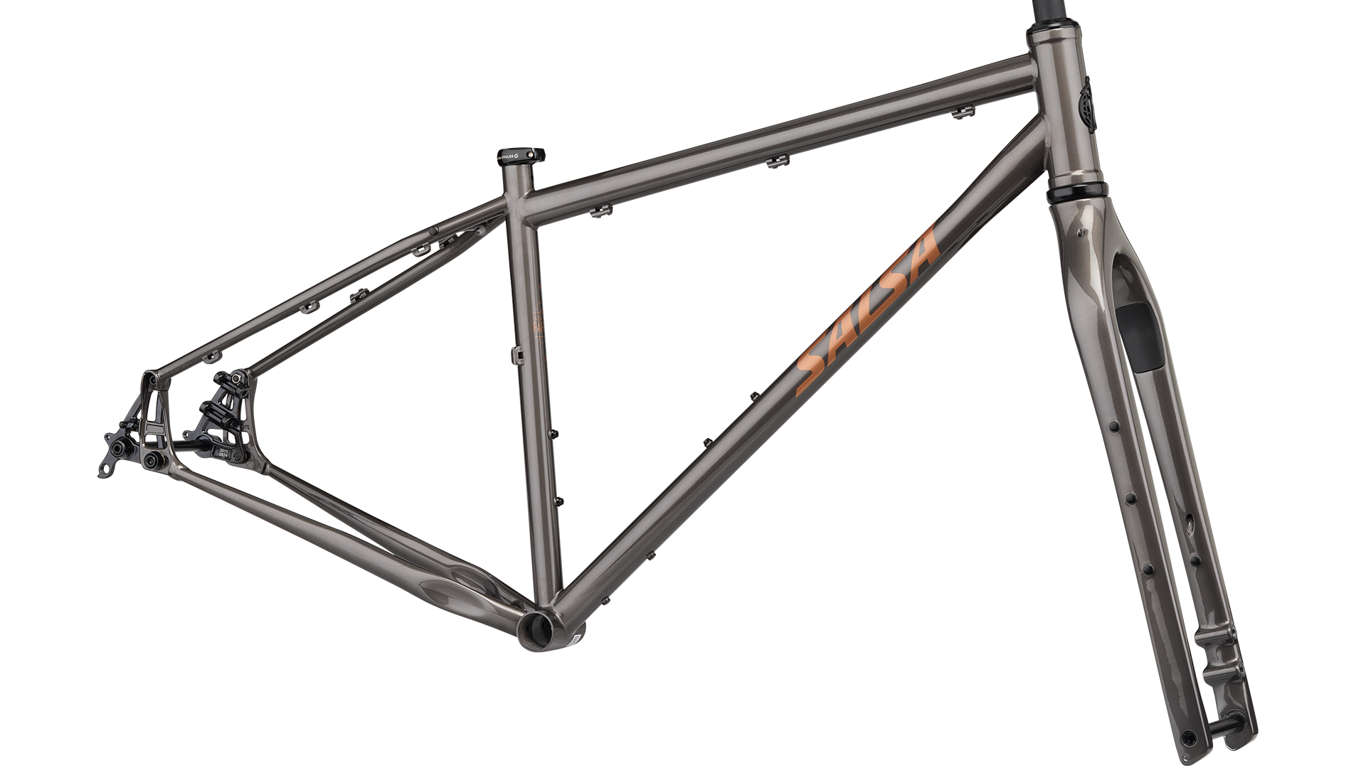 Salsa Fargo Steel Frameset black side view