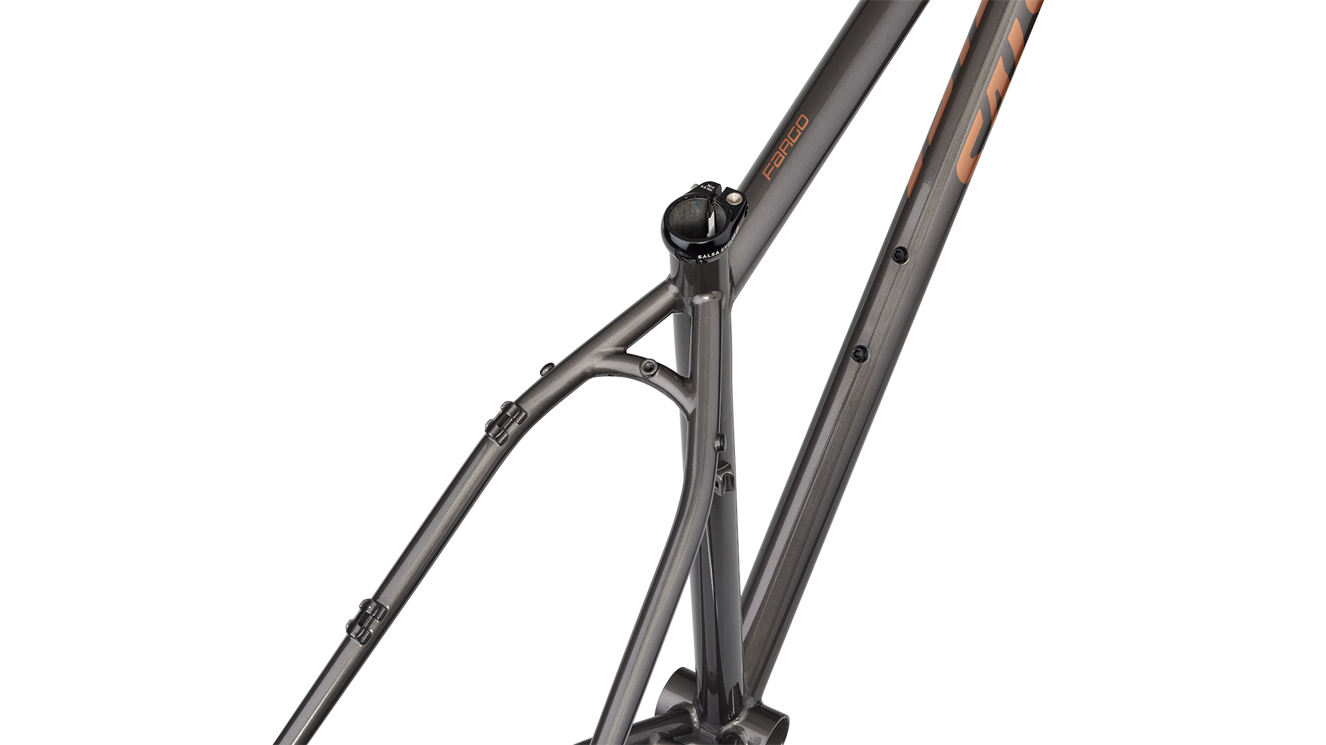 Salsa Fargo Steel Frameset black seat tube focus