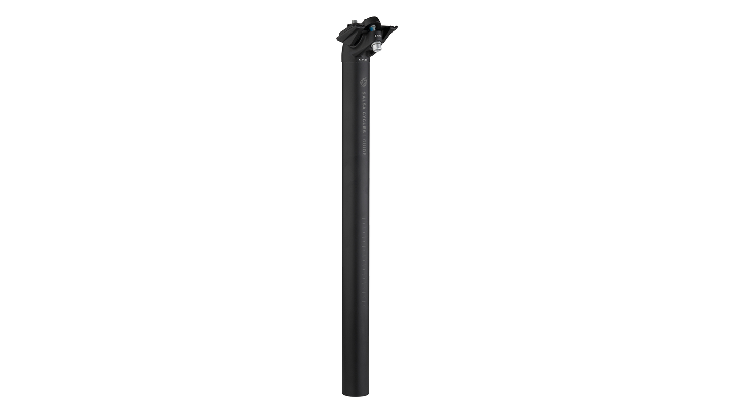 Salsa Guide Seatpost 18mm offset black back view