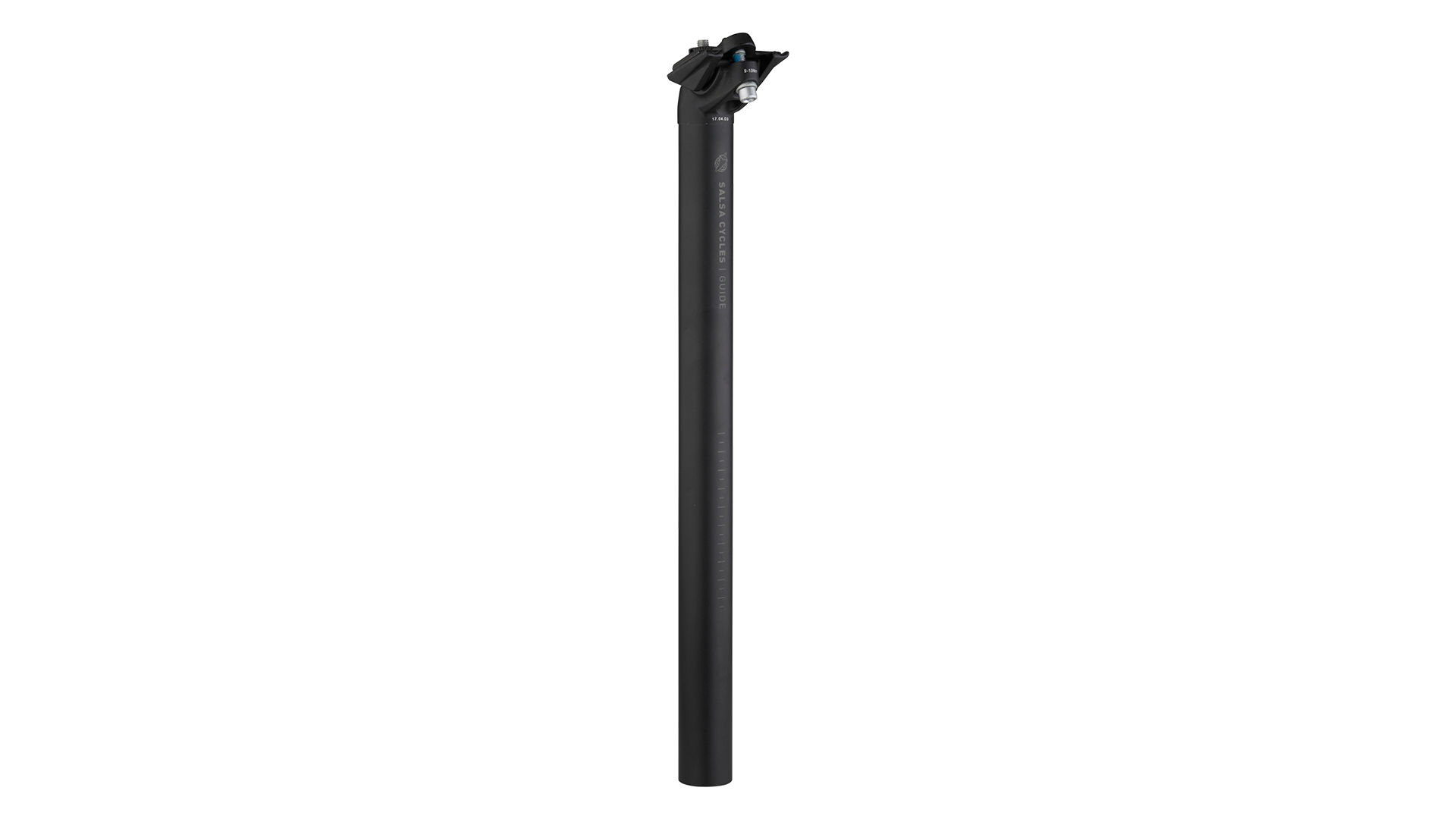 Salsa Guide Seatpost 18mm offset black back view