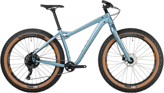 Salsa Heyday! Advent Fat Bike, blue, side view on white background