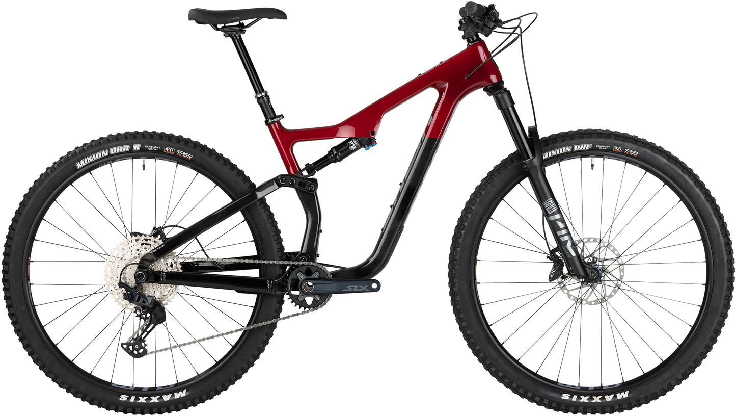 Salsa Horsethief C SLX red and black complete bike side view on white background