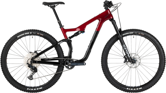 Salsa Horsethief C SLX red and black complete bike side view on white background