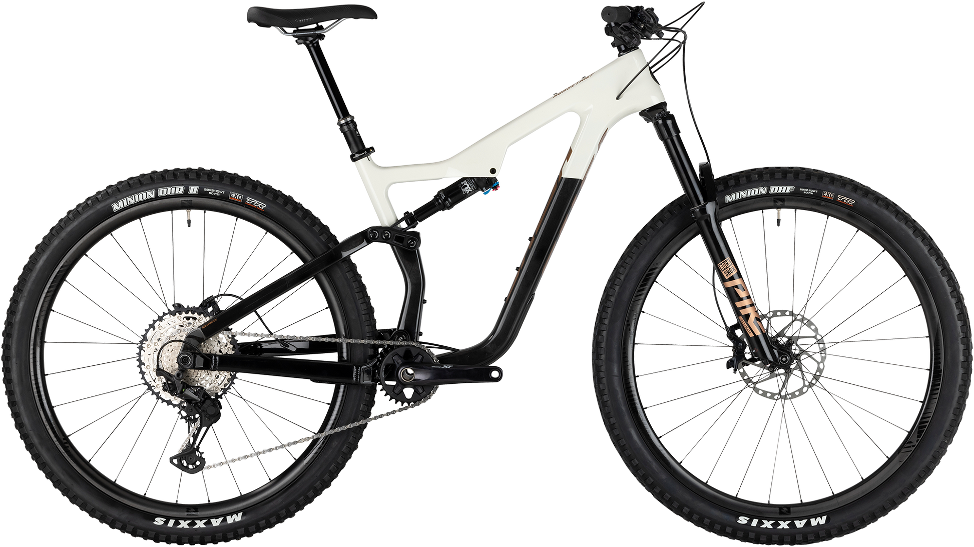 Salsa Horsethief C XT white and black complete bike side view on white background