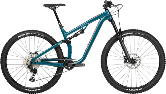 Salsa Horsethief SLX blue complete bike side view on white background