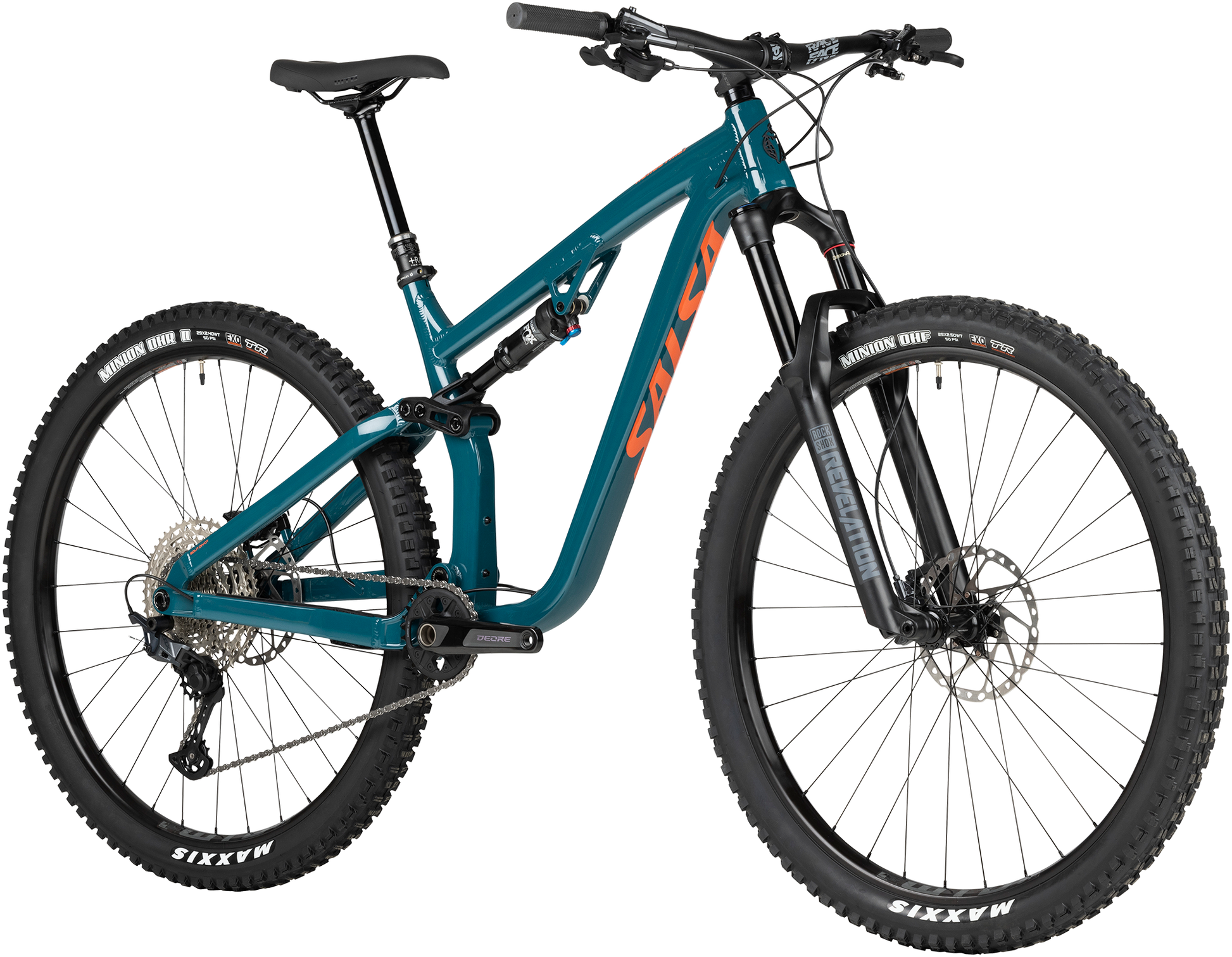 Salsa Horsethief SLX blue complete bike front three-quarter view on white background