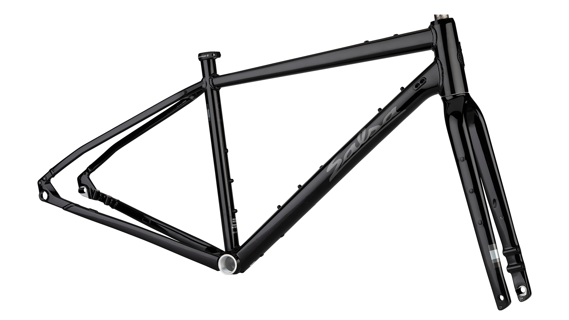 Salsa Journeyer Frameset, black, side view on white background