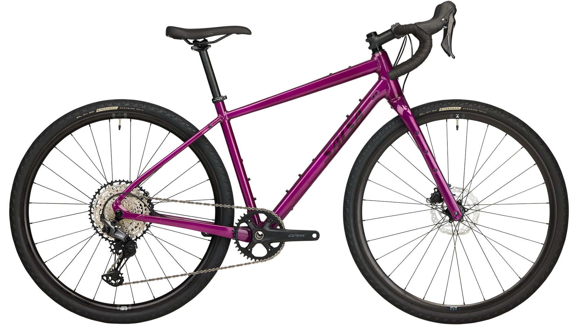 Salsa Journeyer GRX 610 bike magenta side view