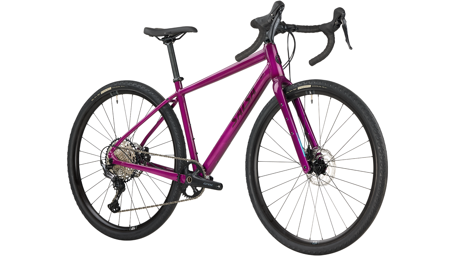 Salsa Journeyer GRX 610 bike magenta front three-quarter view