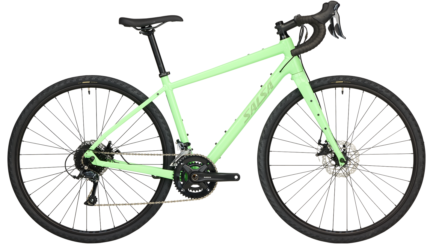 Salsa Journeyer Sora bike green side view