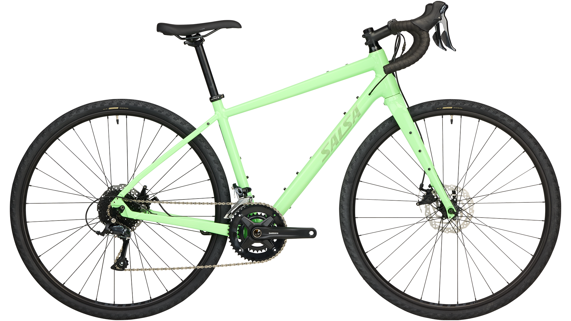 Salsa Journeyer Sora bike green side view