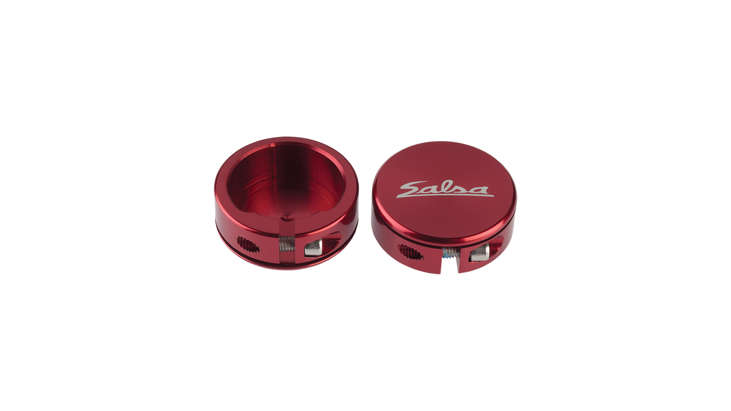 Salsa Lock-On Collars Closed-End Red