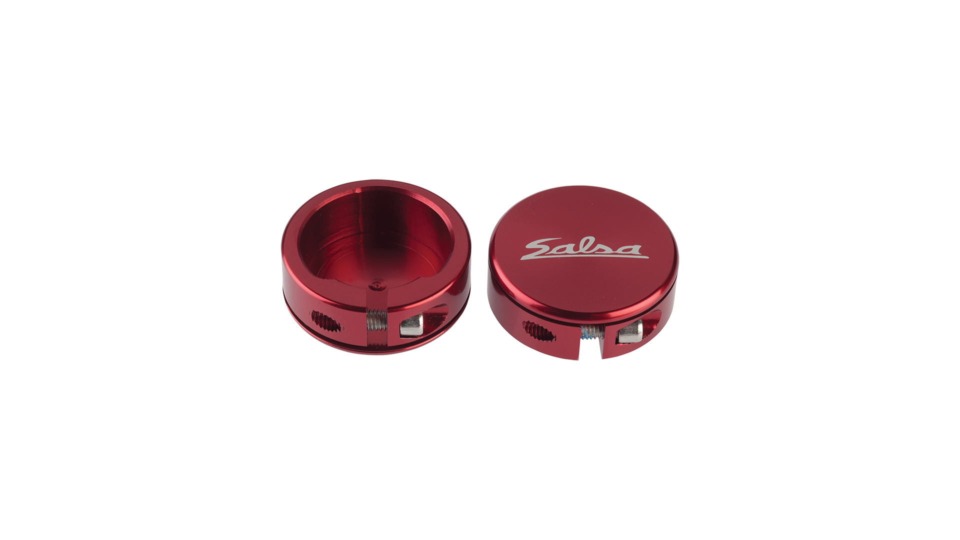 Salsa Lock-On Collars Closed-End Red