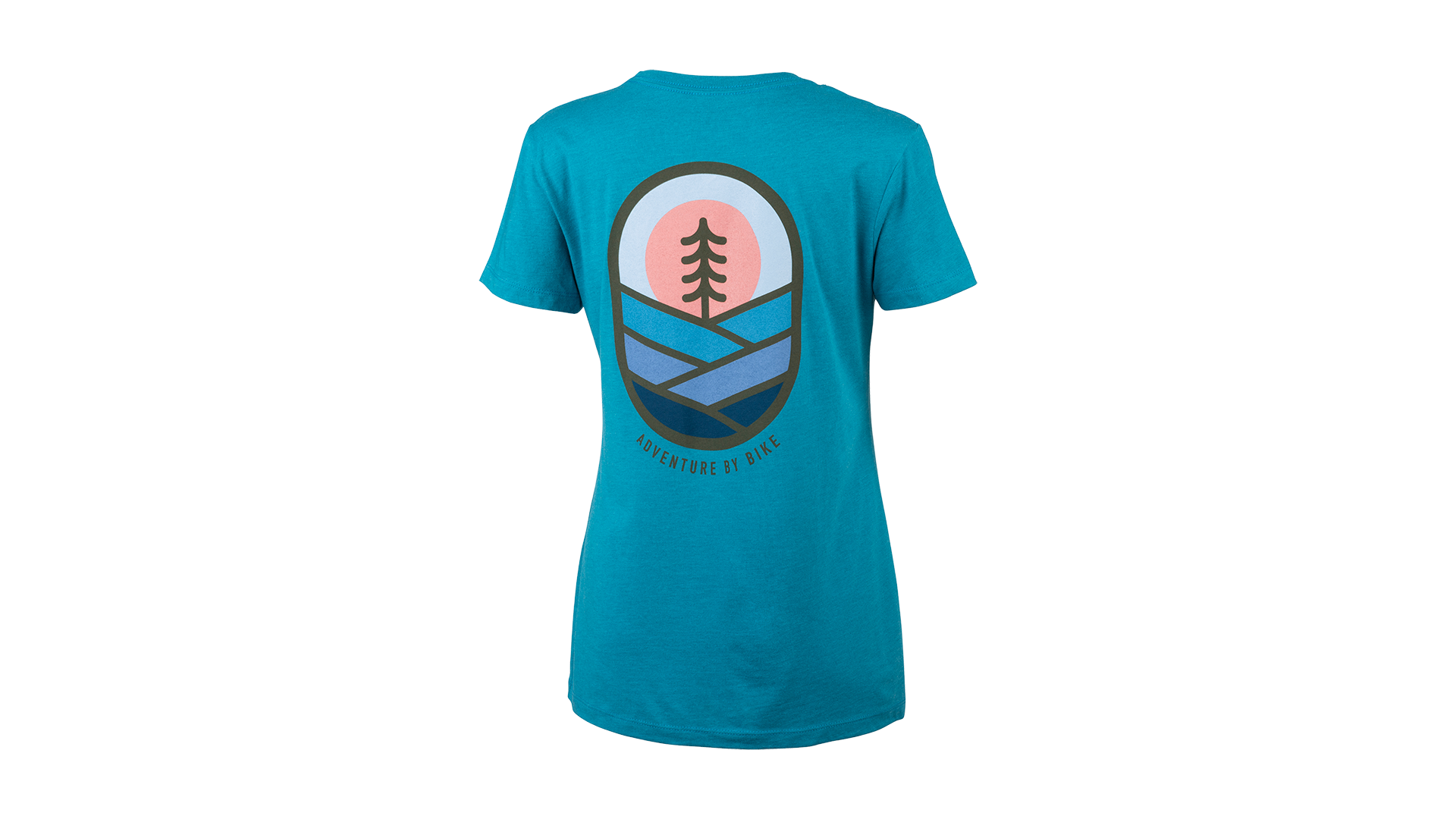 Salsa Lone Pine T-Shirt - Women's blue back view illustrated design