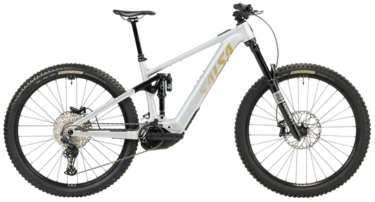 Salsa Notch Deore 12 eMTB bike side view on white background