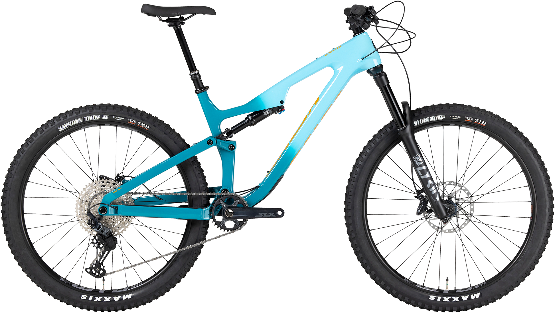 Salsa Rustler C SLX bike teal fade side view