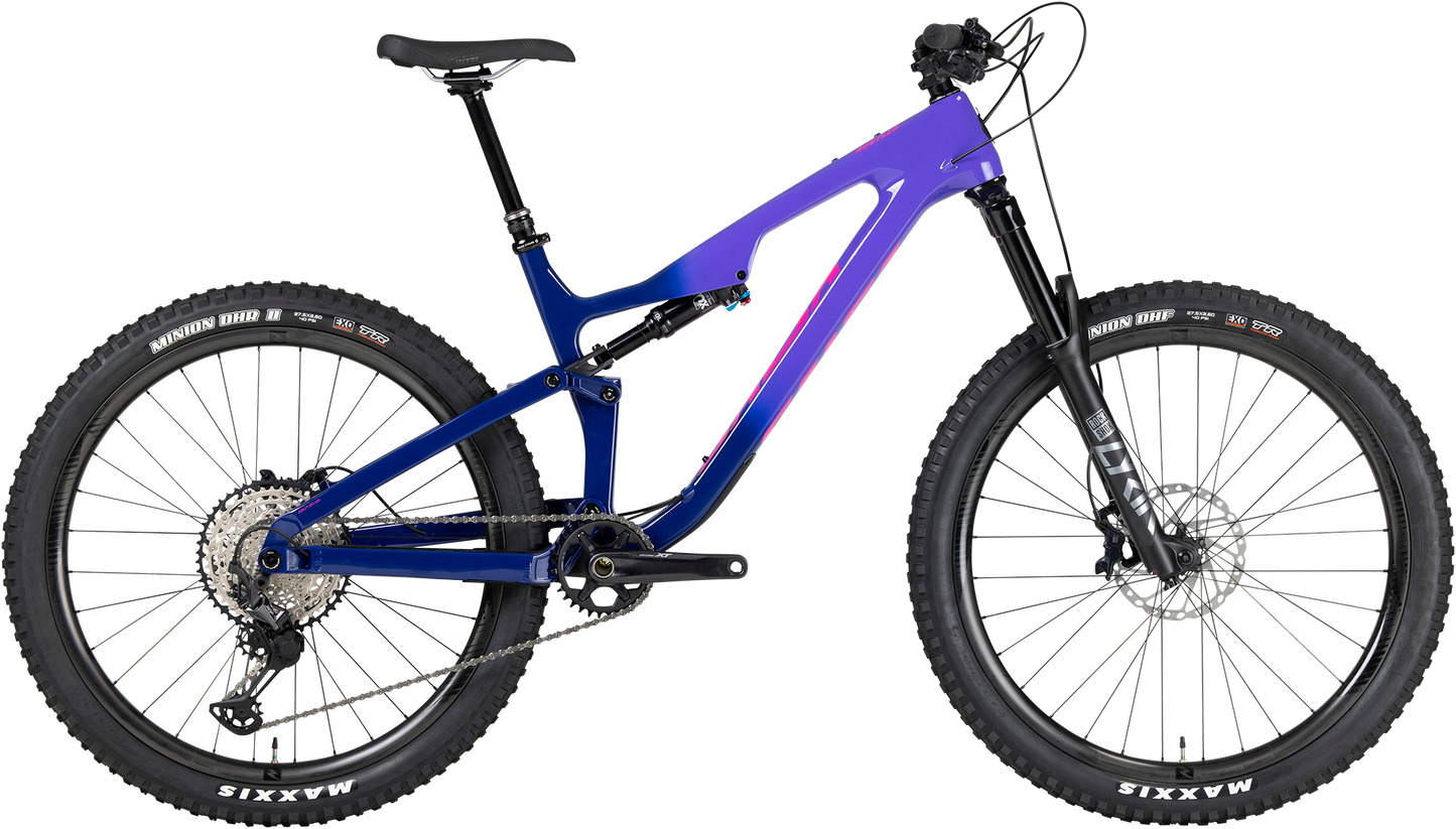 Salsa Rustler C XT bike purple fade side view