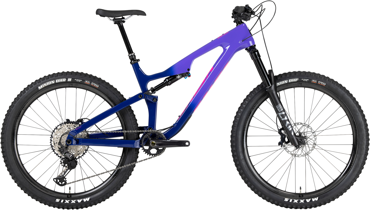 Salsa Rustler C XT bike purple fade side view