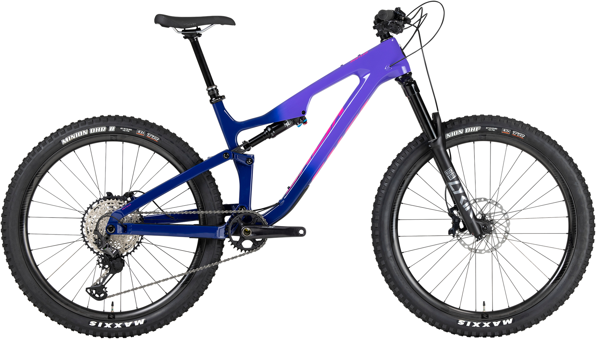 Salsa Rustler C XT bike purple fade side view