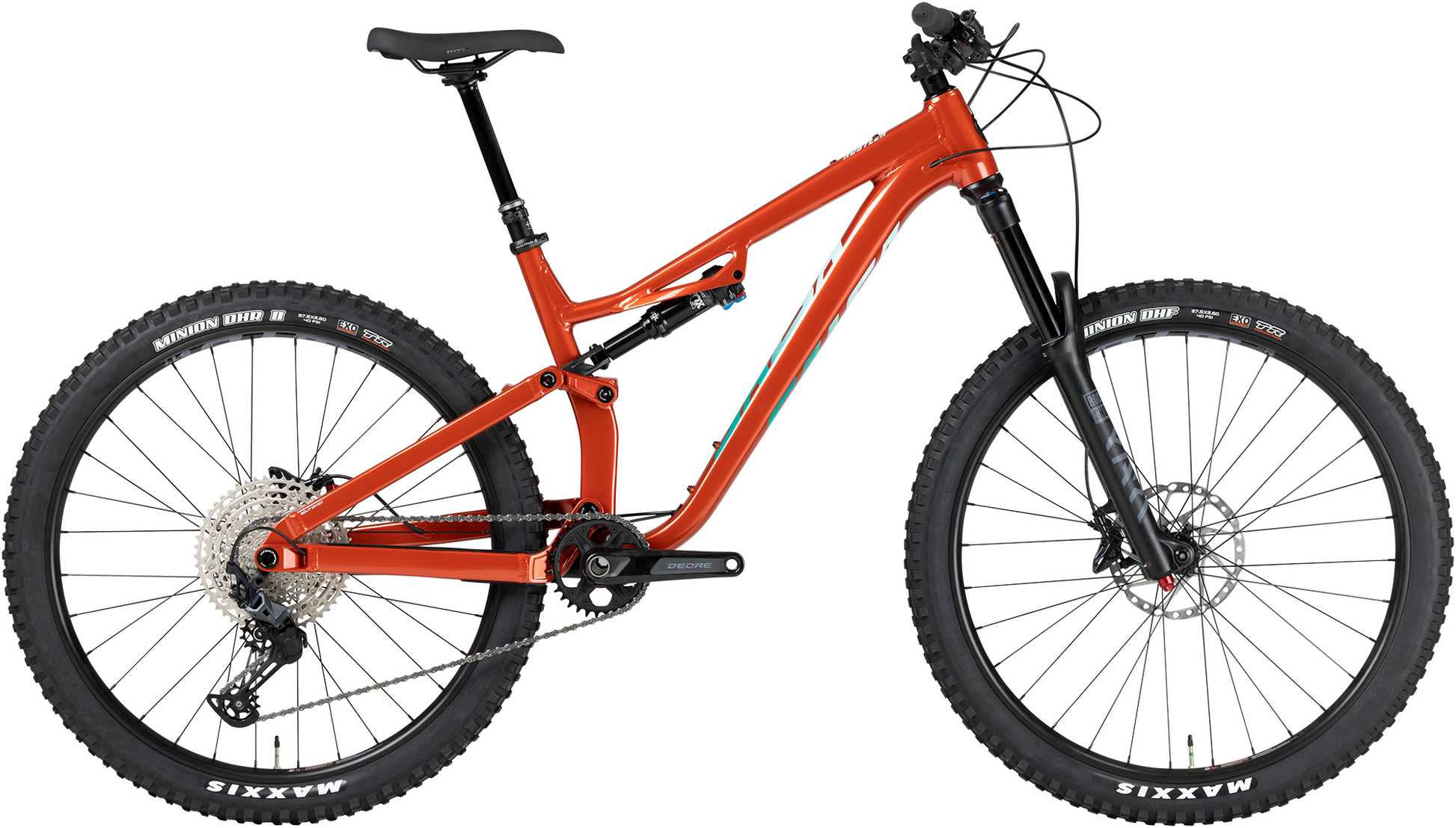 Salsa Rustler SLX bike orange side view