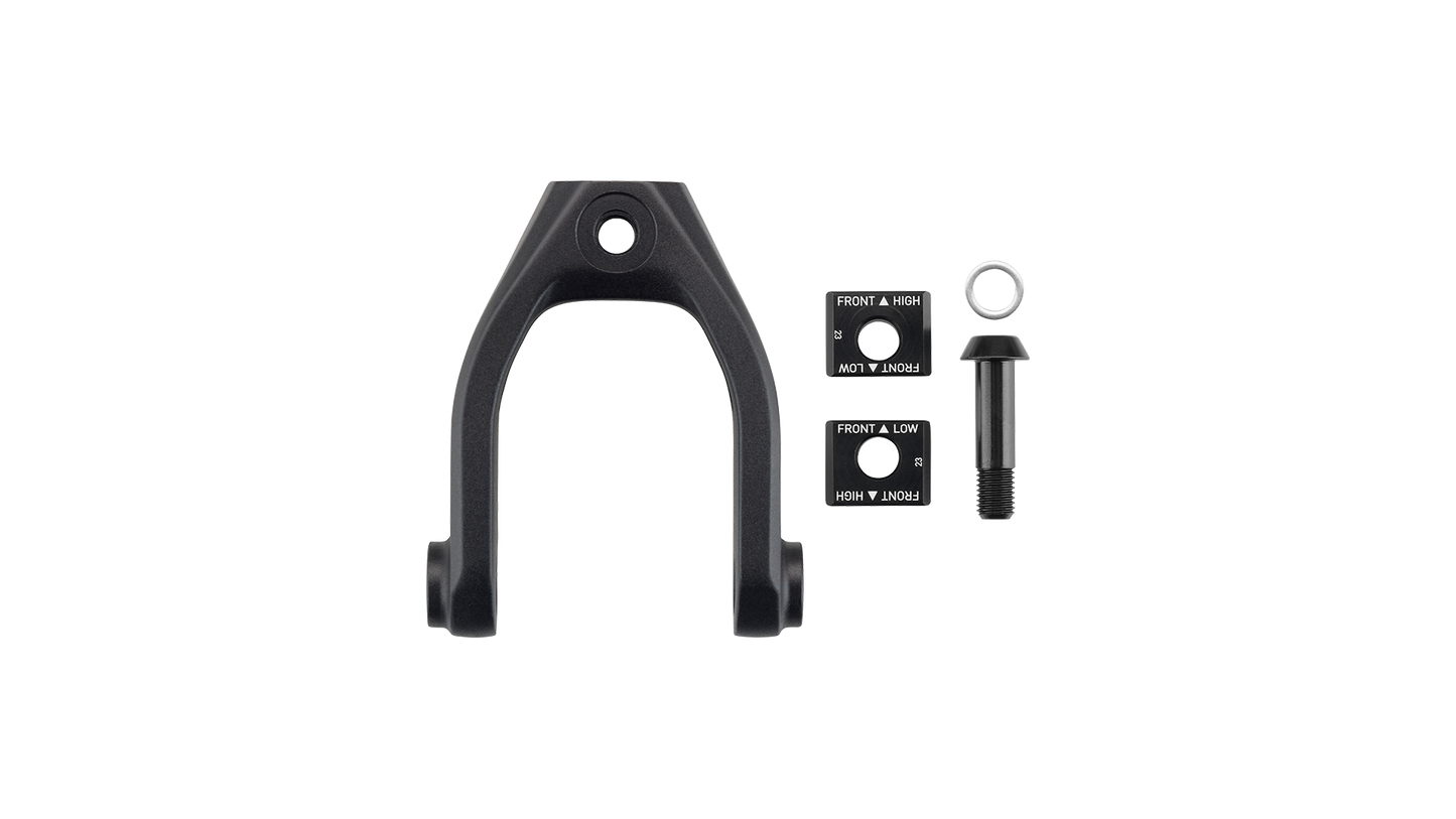 Salsa Shock Link Service Kit for Cassidy 1.0 with hardware top down view