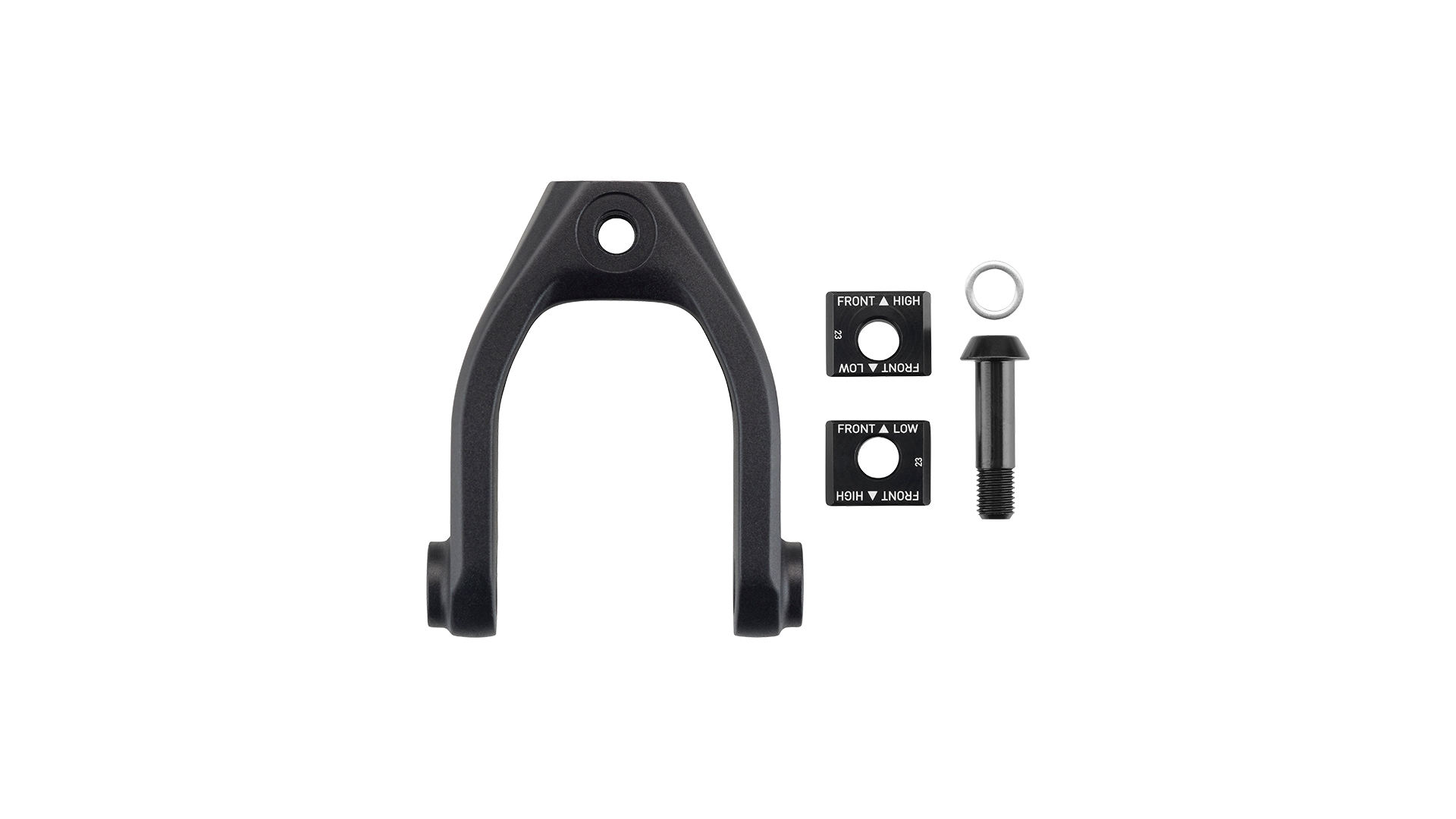 Salsa Shock Link Service Kit for Cassidy 1.0 with hardware top down view