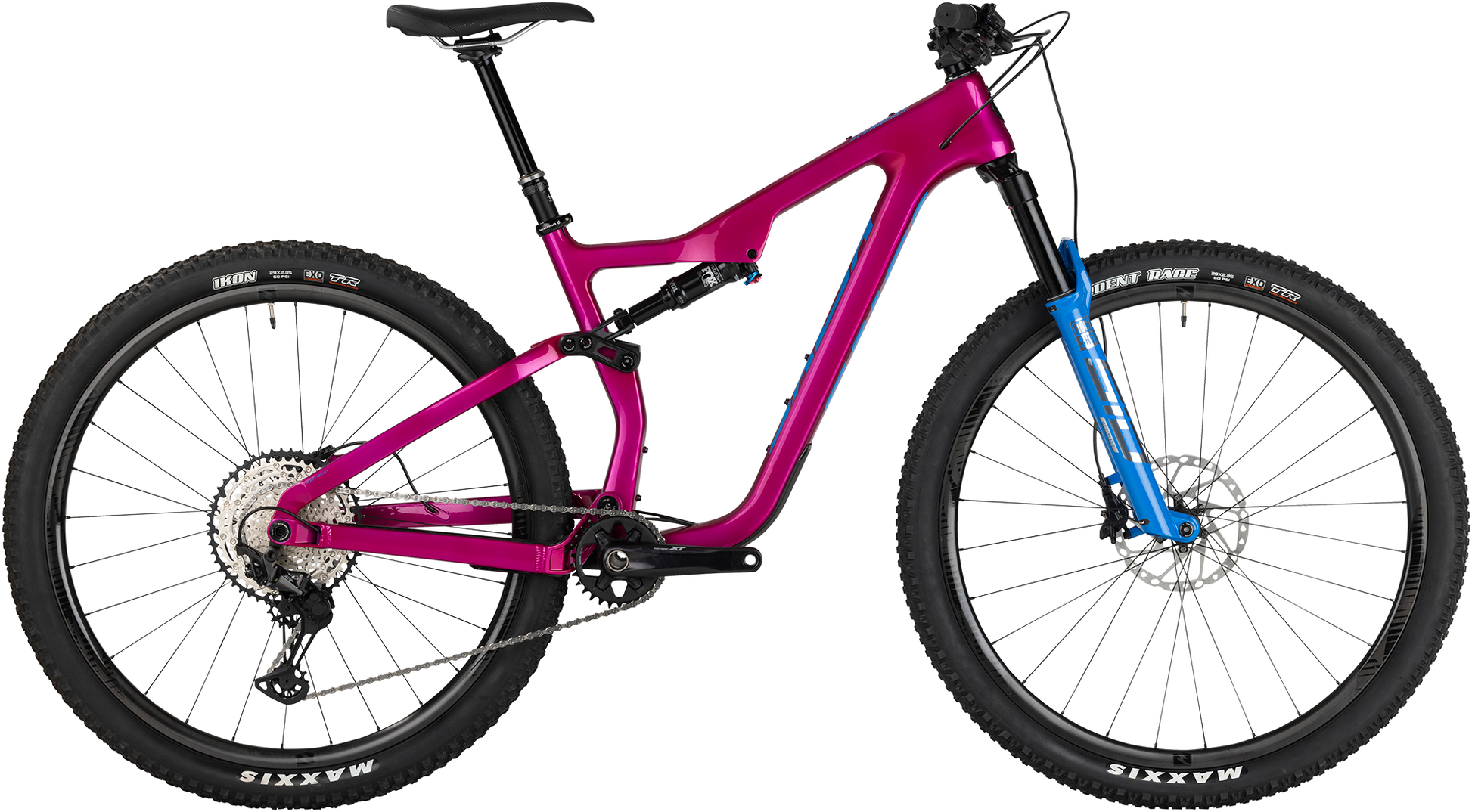 Salsa Spearfish C XT Purple complete bike side view on white background