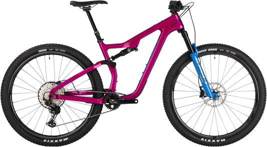 Salsa Spearfish C XT Purple complete bike side view on white background