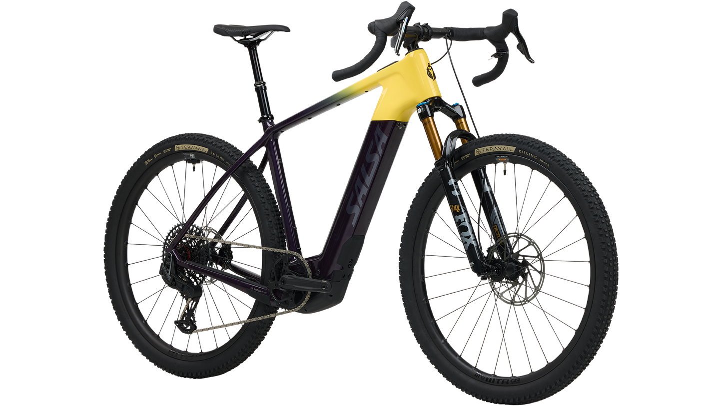 Salsa Tributary C Force XO AXS Sus Ebike front three-quarter view